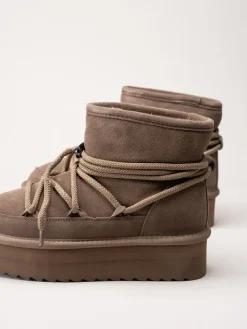 Colors of California - Beige fodrade platåboots