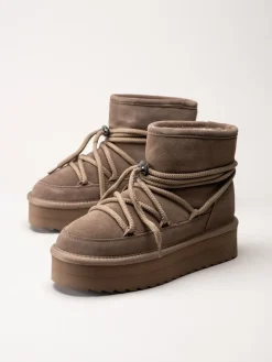Colors of California - Beige fodrade platåboots