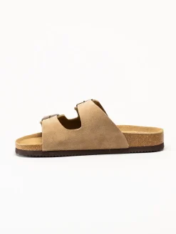 CpH Comfort - Ljusbruna sandaler i mocka