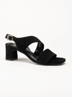 Dasia - Ginger - Svarta sandaletter i mocka