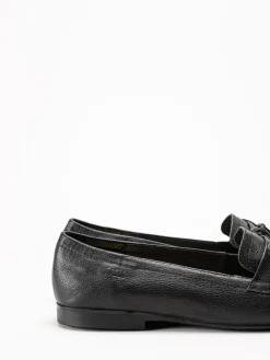 Dasia - Shelly - Svarta loafers i skinn