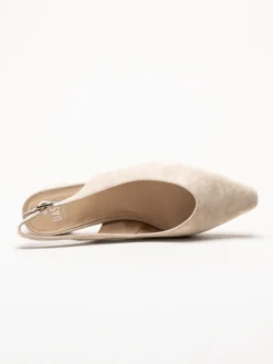 Dasia - Verbena - Beige slingback pumps i mocka