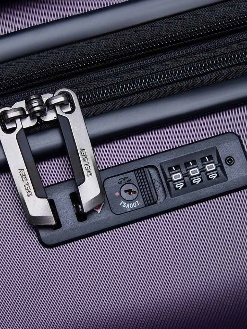 Delsey - Air Armour 77 Expandable - Mörklila resväska expanderbar