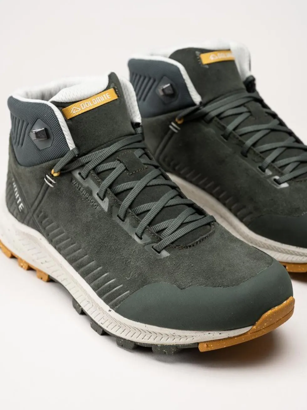 Dolomite - Carezza leather Mid WP Mens - Gröna vattentäta kängor i mocka