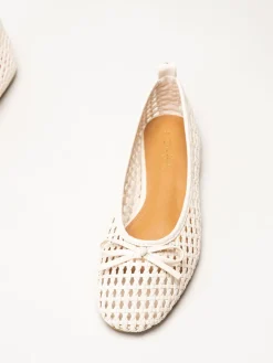 Duffy - Beige flätad ballerinaskor