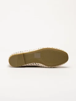 Duffy - Beige flätad loafers