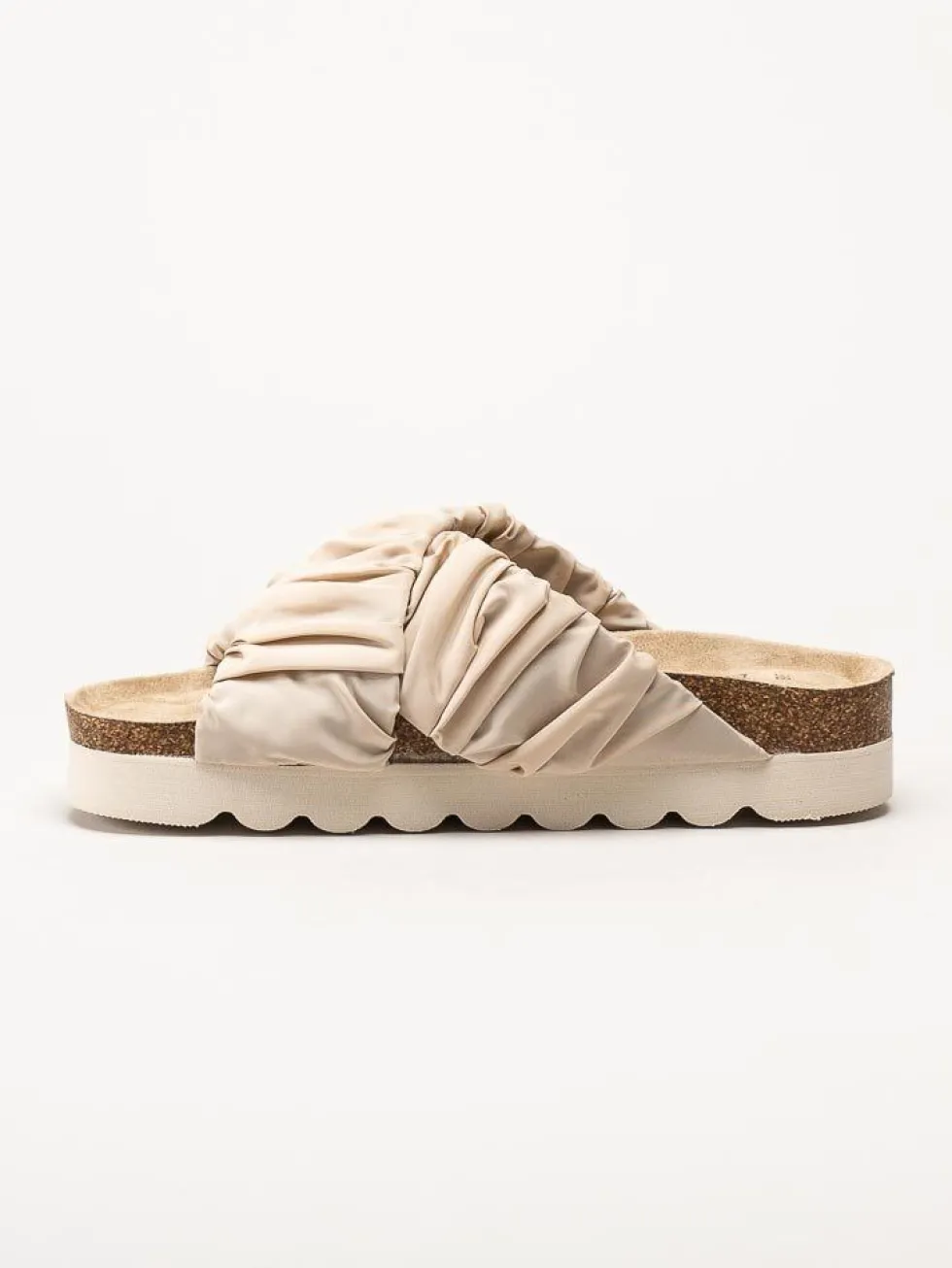 Duffy - Beige slip in sandaler i textil