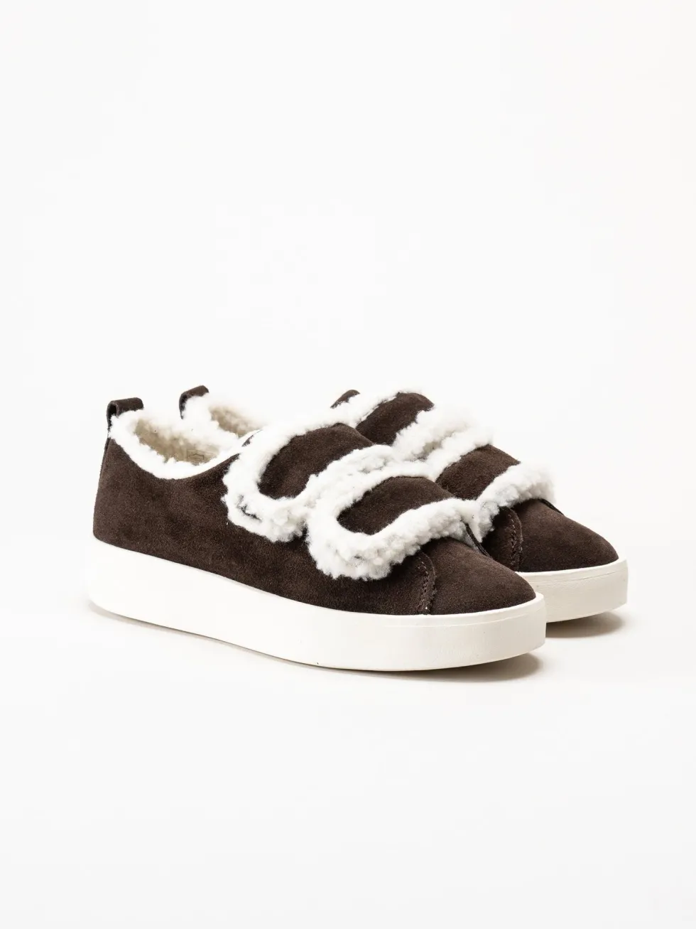 Duffy - Leuca Uno - Mörkbruna sneakers i mocka