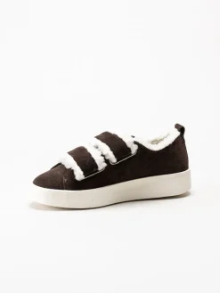 Duffy - Leuca Uno - Mörkbruna sneakers i mocka