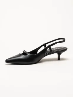 Duffy - Pomezia - Svarta slingback pumps med taxklack