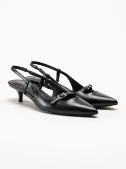 Duffy - Pomezia - Svarta slingback pumps med taxklack
