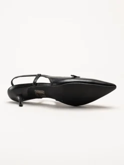 Duffy - Pomezia - Svarta slingback pumps med taxklack