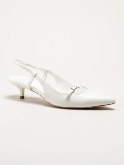 Duffy - Pomezia - Vita slingback pumps med taxklack