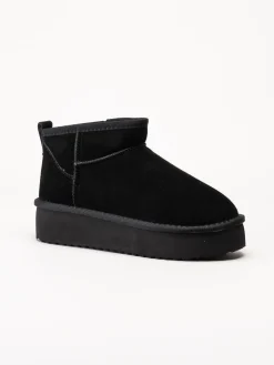 Duffy - Svarta fodrade boots i mocka