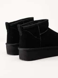 Duffy - Svarta fodrade boots i mocka