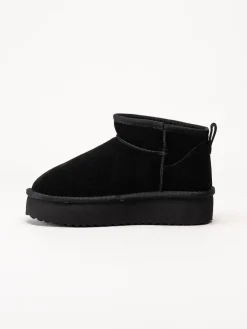 Duffy - Svarta fodrade boots i mocka