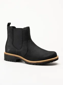 Ecco - Elaina - Svarta chelsea boots i oljad nubuck
