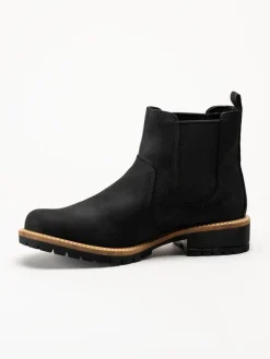 Ecco - Elaina - Svarta chelsea boots i oljad nubuck