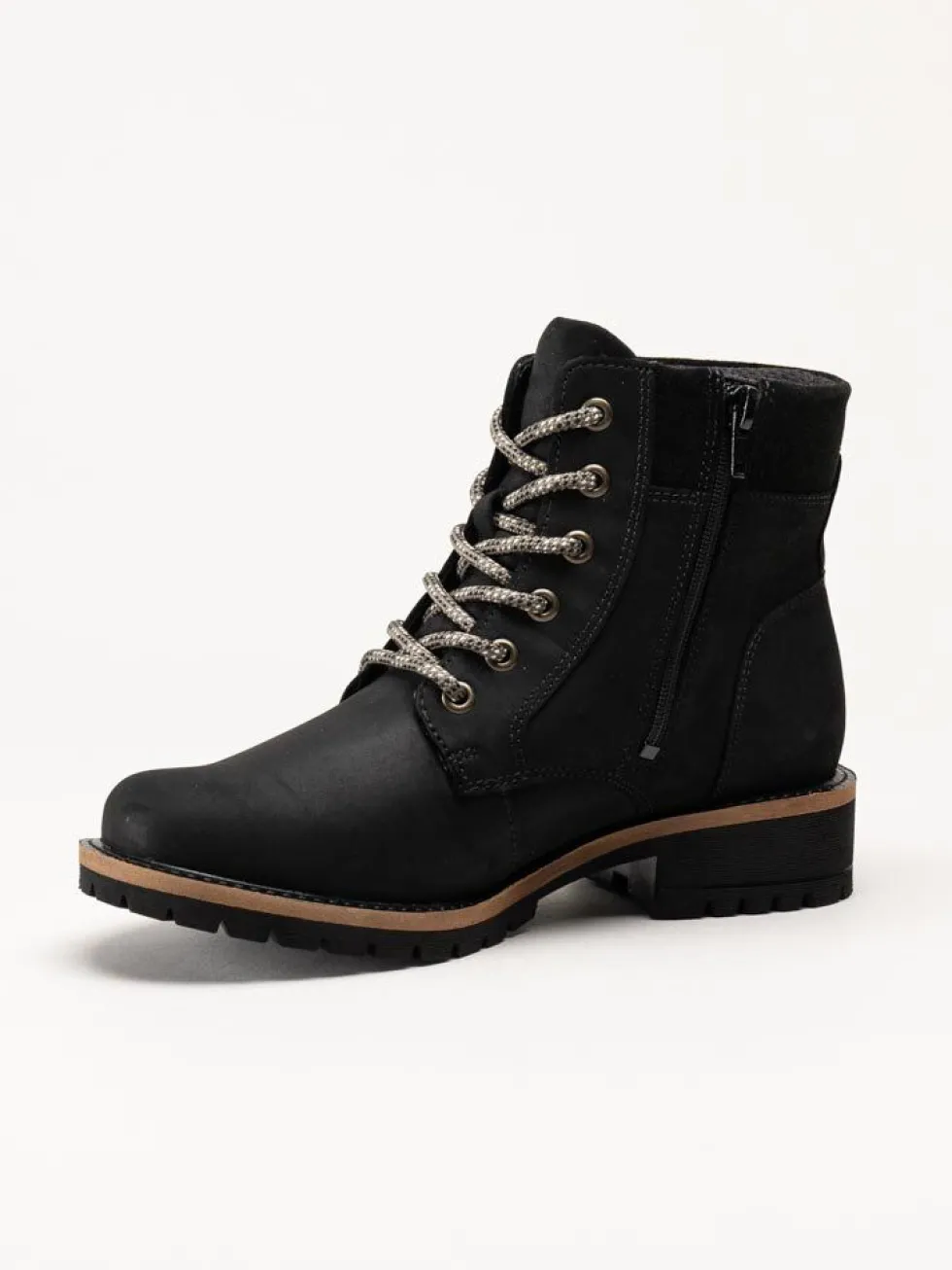 Ecco - Elaina - Svarta kängor i oljad nubuck