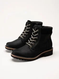 Ecco - Elaina - Svarta kängor i oljad nubuck