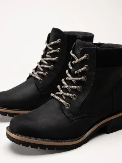 Ecco - Elaina - Svarta kängor i oljad nubuck