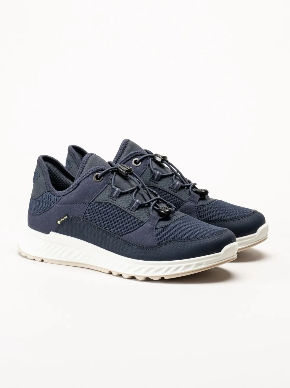 Ecco - Exostride W Low Gtx - Mörkblå sneakers i mesh