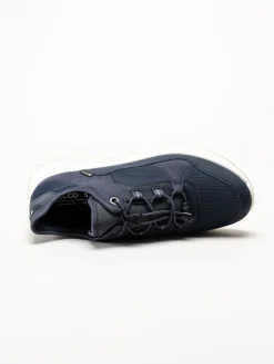 Ecco - Exostride W Low Gtx - Mörkblå sneakers i mesh