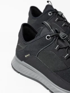 Ecco - Exostride W Low Gtx - Svarta promenadskor med GoreTex