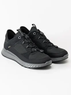 Ecco - Exostride W Low Gtx - Svarta promenadskor med GoreTex
