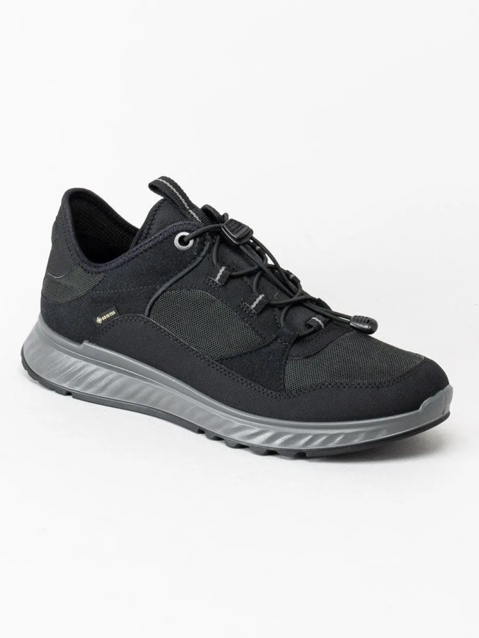 Ecco - Exostride W Low Gtx - Svarta promenadskor med GoreTex