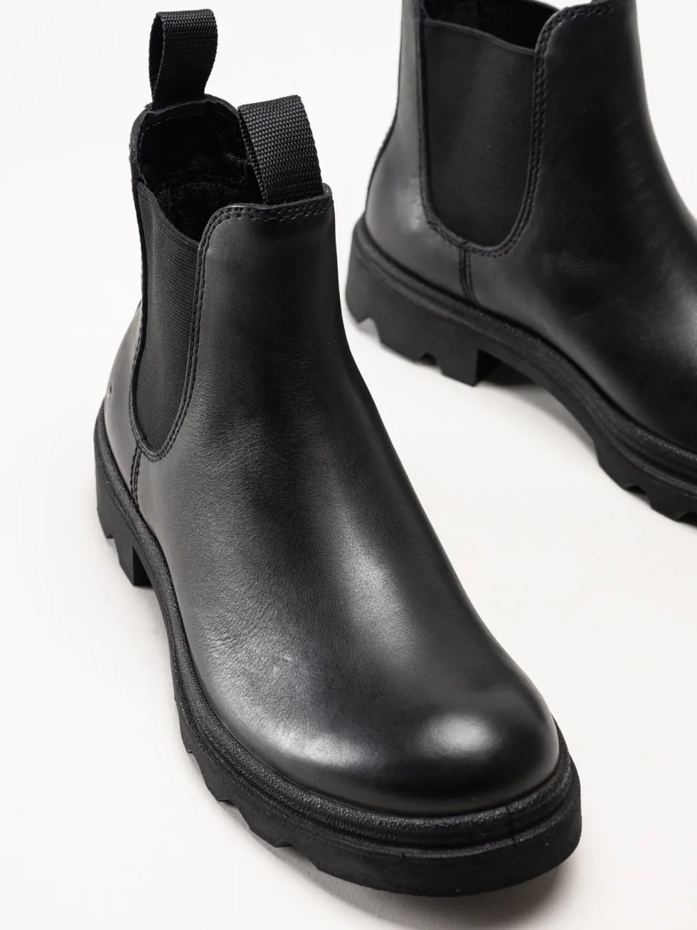 Ecco - Grainer Chelsea - Svarta chelsea boots i skinn