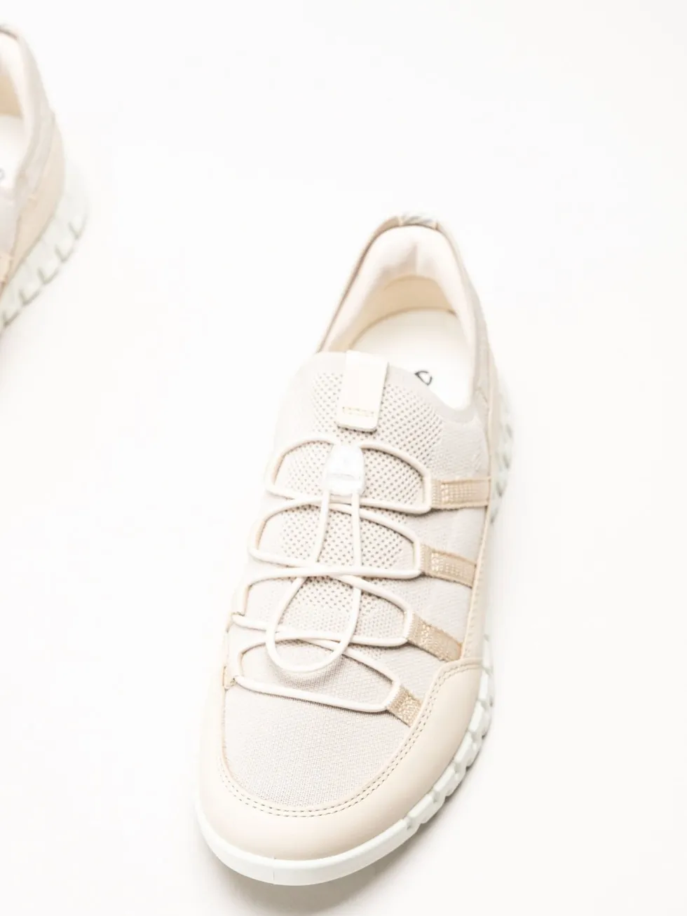 Ecco - Gruuv Lite W Tex sneaker - Beige sneakers i mesh