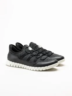 Ecco - Gruuv Lite W Tex sneaker - Svarta sneakers i mesh