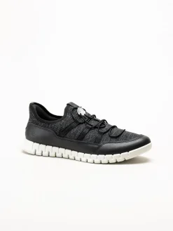 Ecco - Gruuv Lite W Tex sneaker - Svarta sneakers i mesh