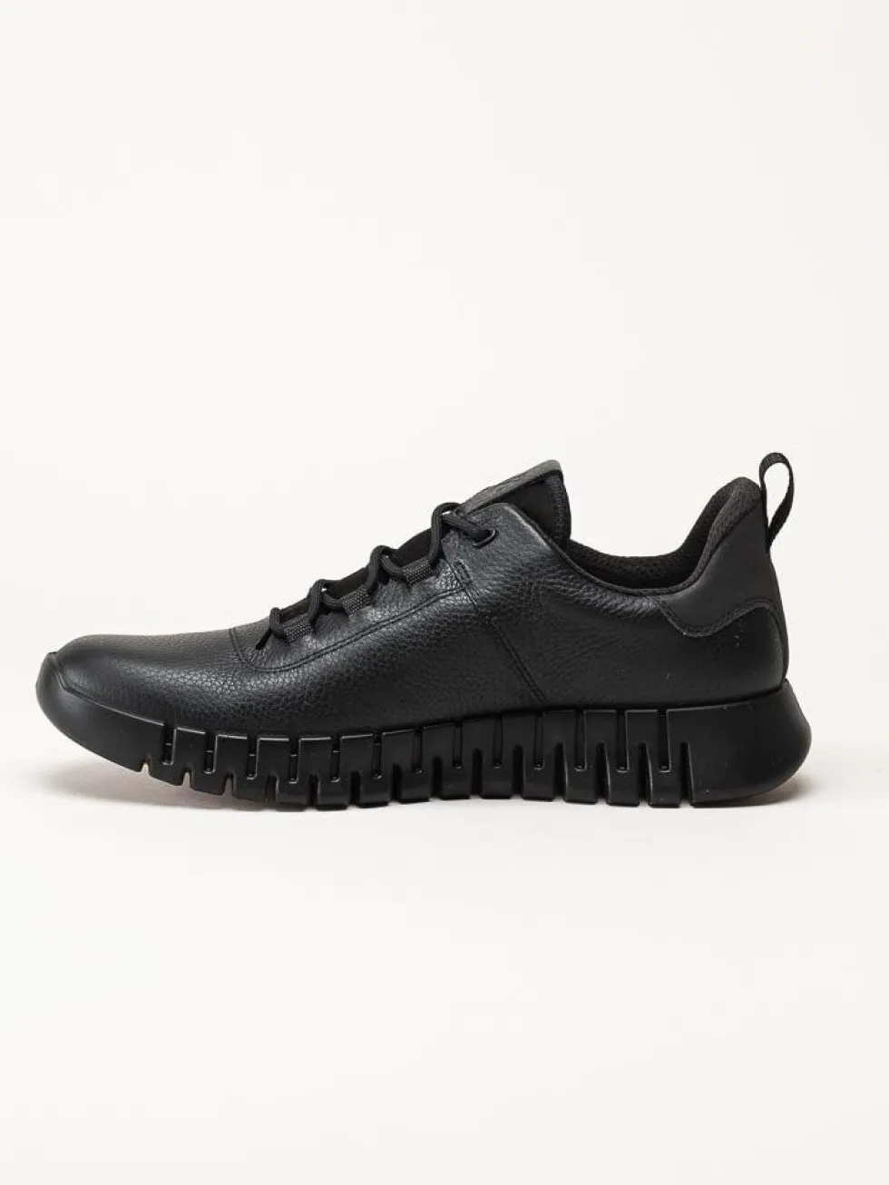 Ecco - Gruuv Sneaker Lea GTX - Svarta skinnsneakers med Gore-Tex