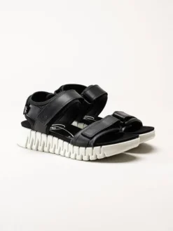 Ecco - Gruuv Sol Sandal - Svarta sportiga sandaler
