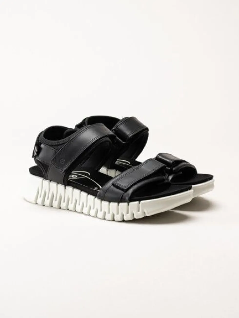 Ecco - Gruuv Sol Sandal - Svarta sportiga sandaler