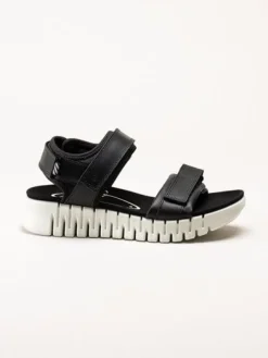 Ecco - Gruuv Sol Sandal - Svarta sportiga sandaler