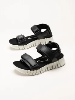 Ecco - Gruuv Sol Sandal - Svarta sportiga sandaler