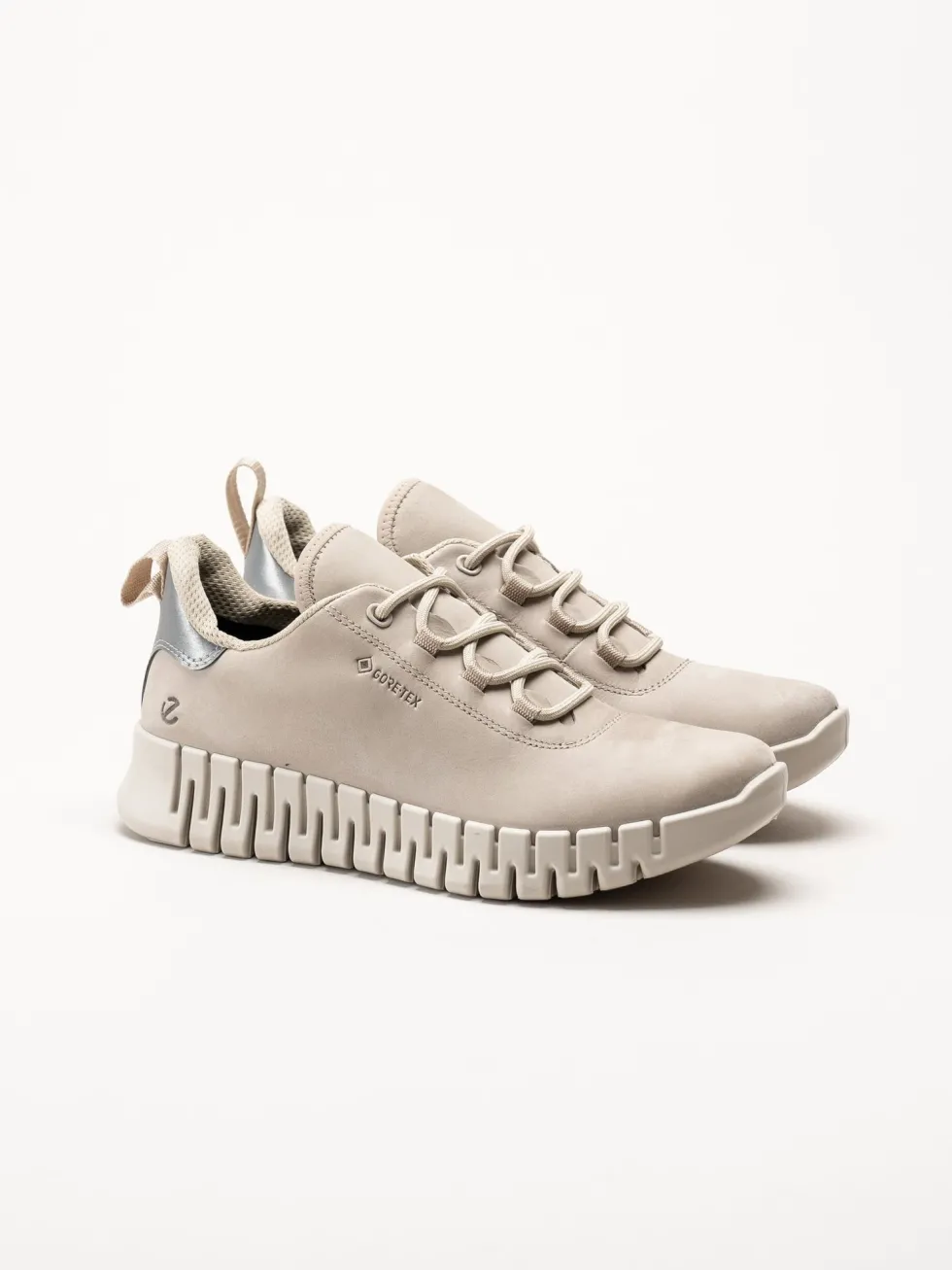 Ecco - Gruuv W Sneaker Lea GTX - Beige sneakers i nubuck