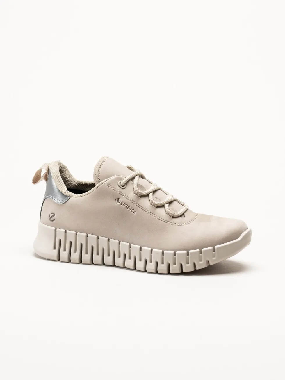 Ecco - Gruuv W Sneaker Lea GTX - Beige sneakers i nubuck