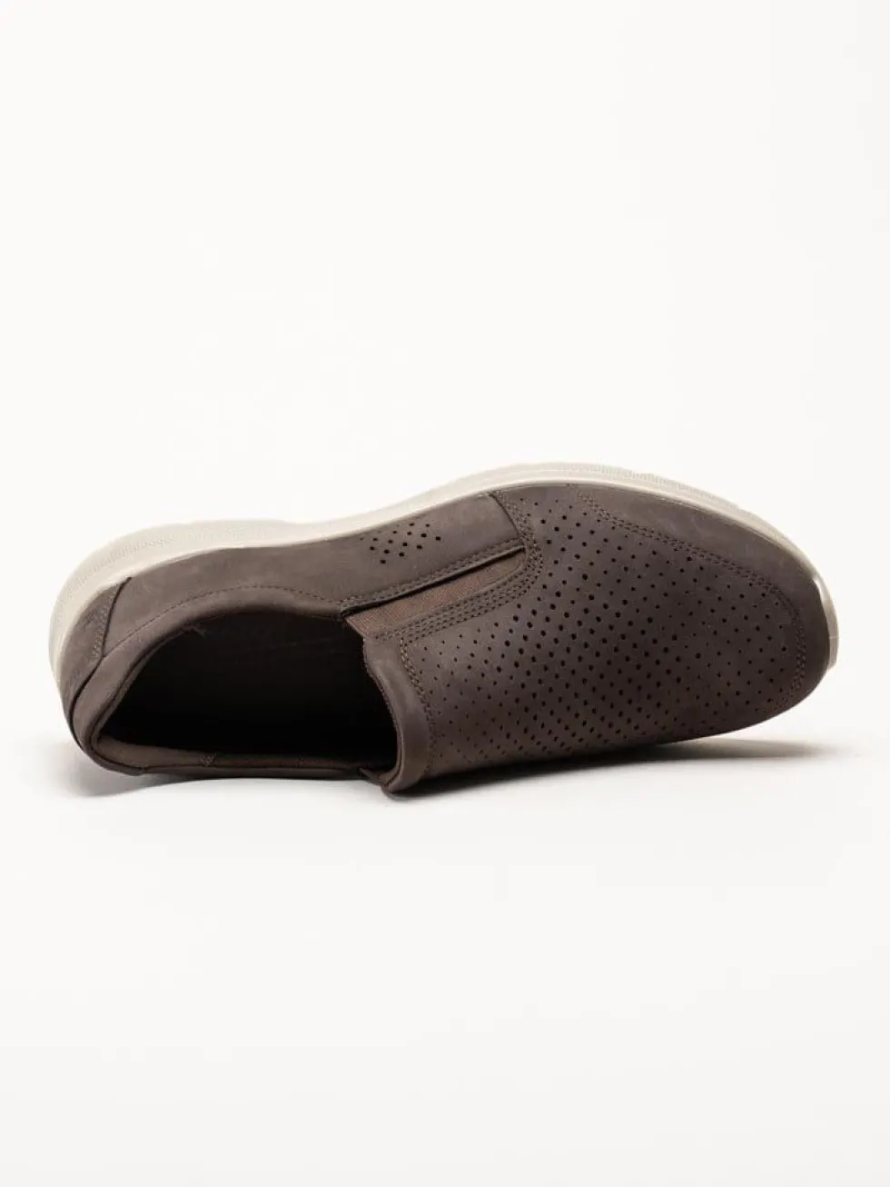 Ecco - Irving Slip On Perf - Bruna slip on sneakers i nubuck
