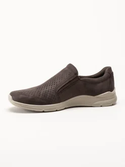 Ecco - Irving Slip On Perf - Bruna slip on sneakers i nubuck