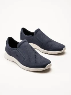 Ecco - Irving Slip On Perf - Mörkblå slip on sneakers