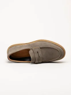 Ecco - Metropole London - Ljusgrå loafers i nubuck