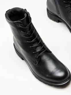 Ecco - Metro Vienna Lace Boot - Svarta kängor i skinn