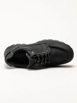 Ecco - Rugged Track WP - Svarta waterproof promenadskor i oljat skinn