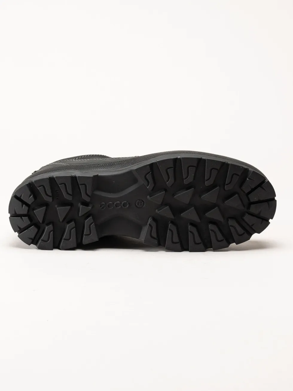 Ecco - Rugged Track WP - Svarta waterproof promenadskor i oljat skinn
