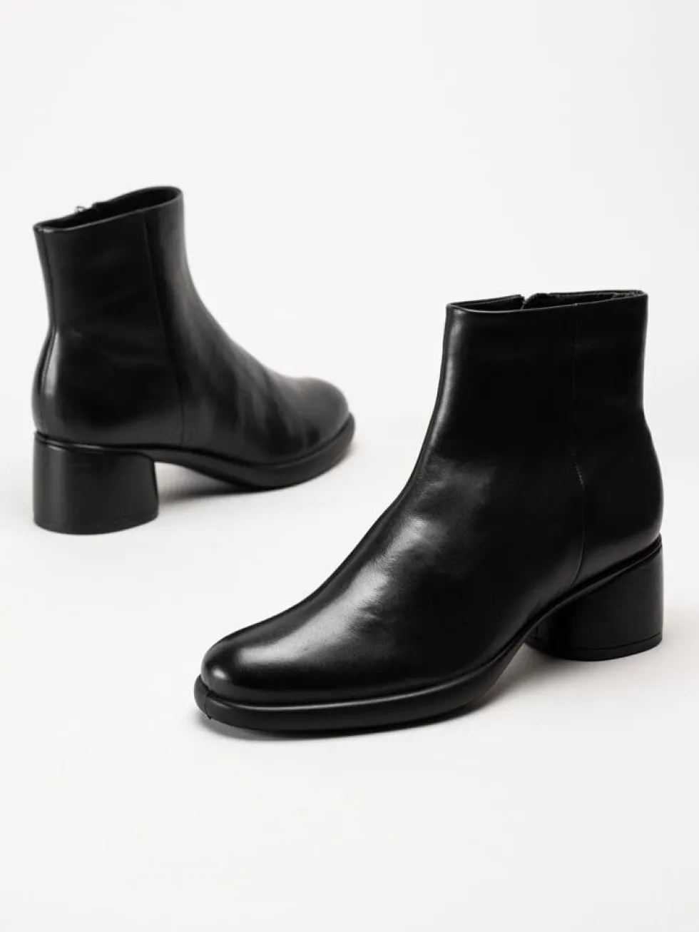 Ecco - Sculpted 35 Clean - Svarta stövletter i skinn