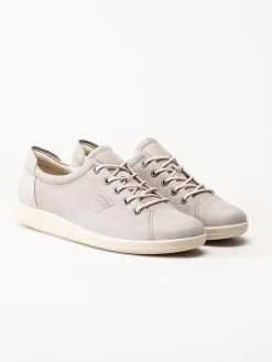 Ecco - Soft 2.0 Tie - Grå snörskor i nubuck